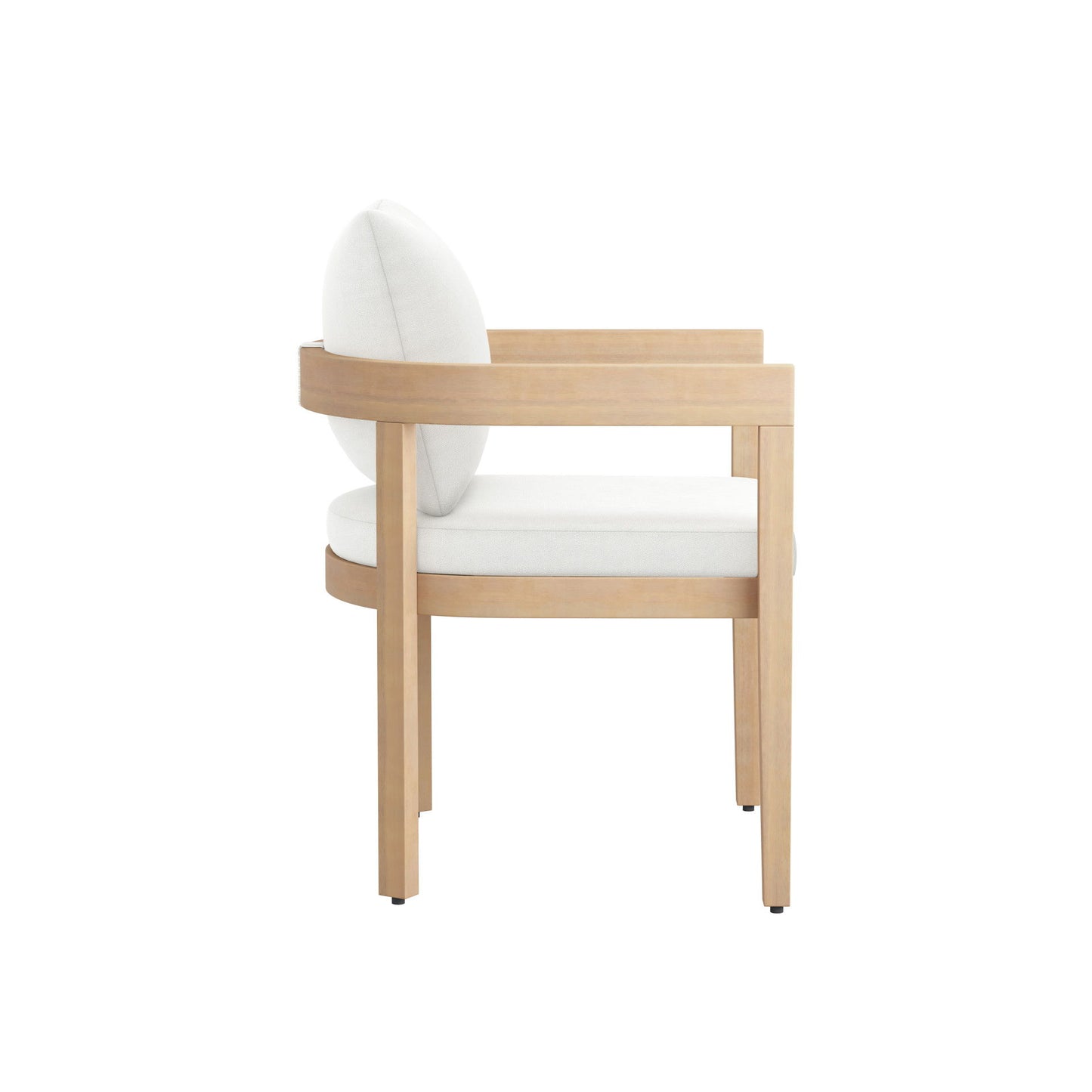 Wesley - Patio Side Chair With Cushion (Set of 2) - White