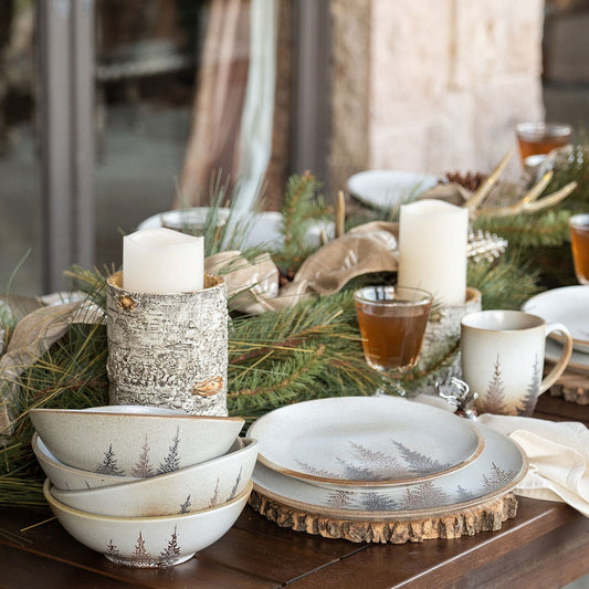 Clearwater Pines - Lodge Dinnerware & Canister Set (Set of 19) - Multi