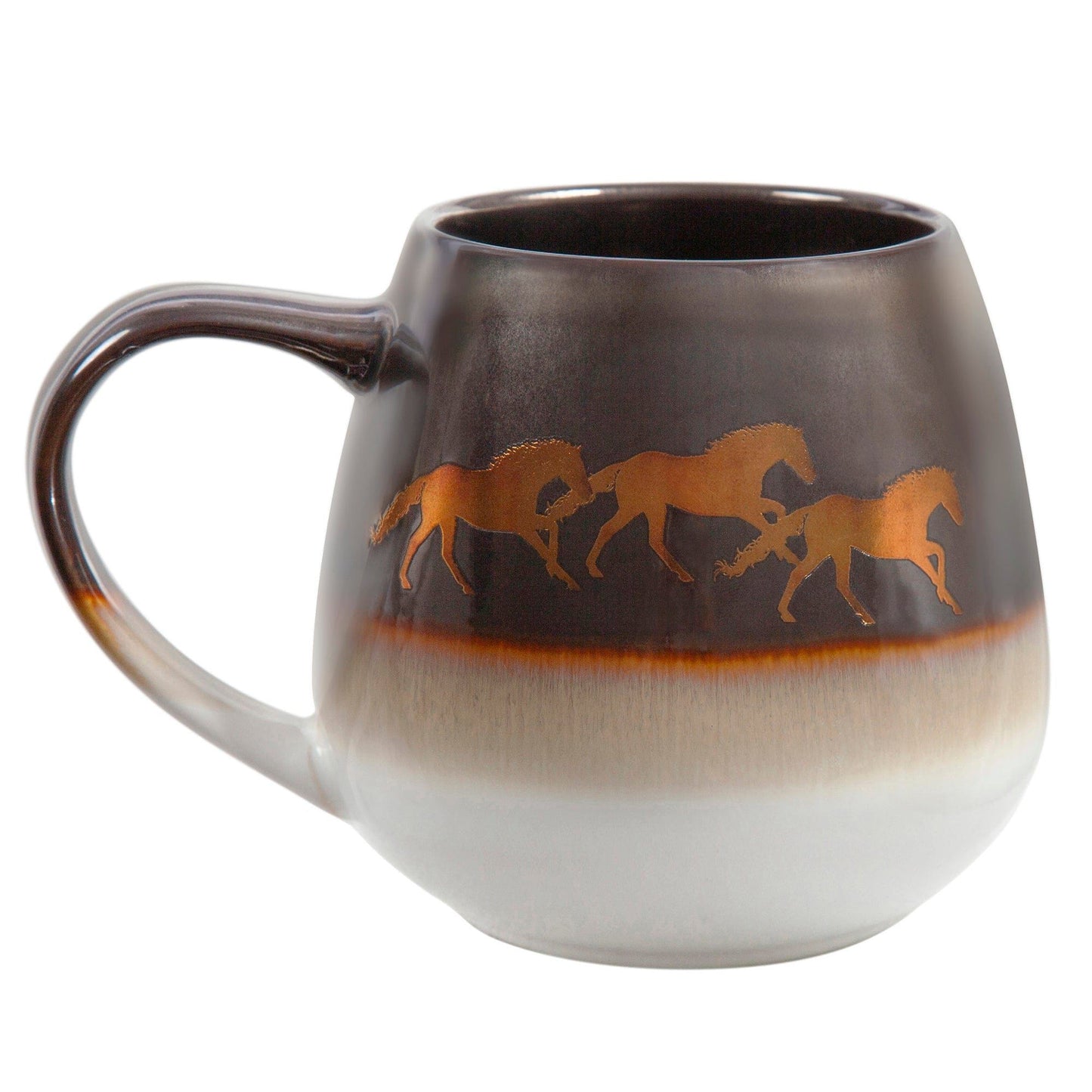 Running Remuda - Ceramic Mug Set (Set of 4) - Dark Brown