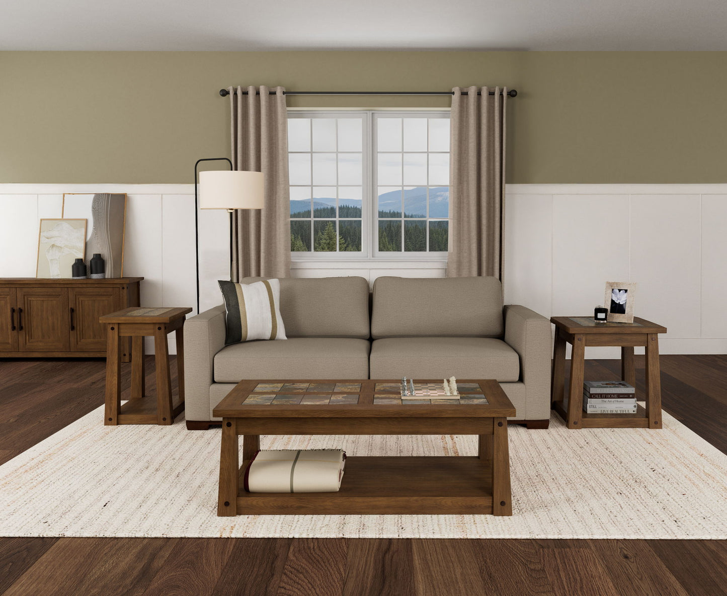 Lakepoint - Media Console - Oxford Oak