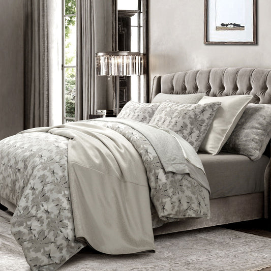 Warshack Inkblot - King Duvet Cover Set (Set of 3) - Gray