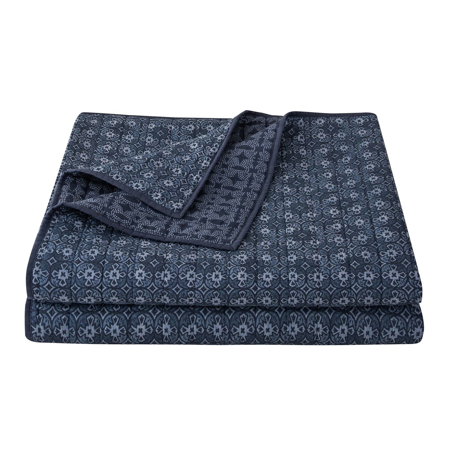 Indigo - Full/Queen Reversible Quilt Set (Set of 3) - Blue