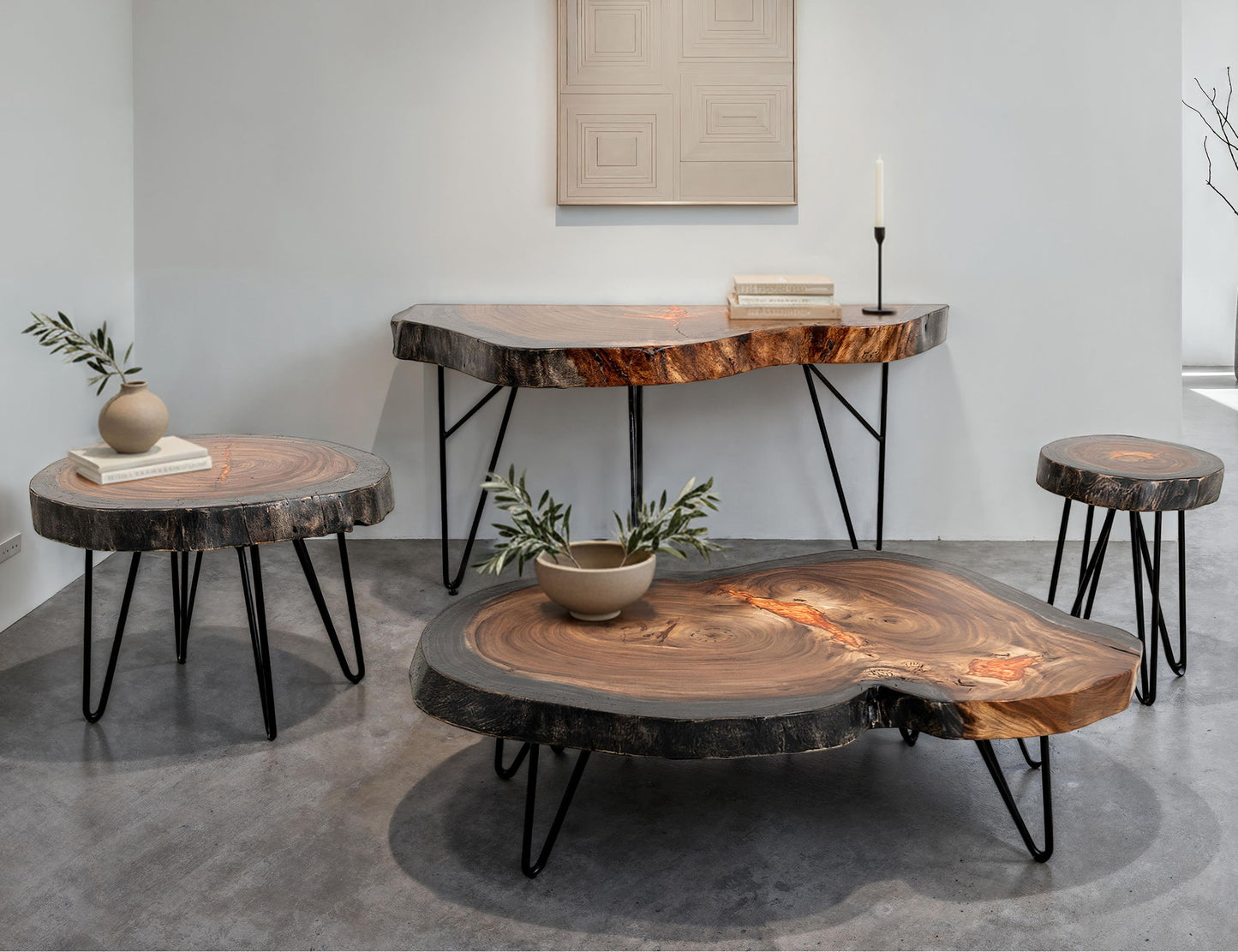 Parota - Chairside Table - Dark Brown