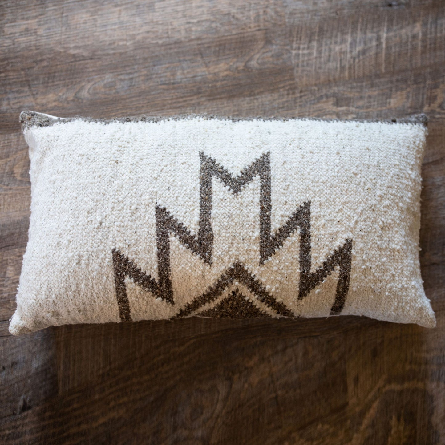 Maguey - Handwoven Oblong Pillow - Natural / Tan