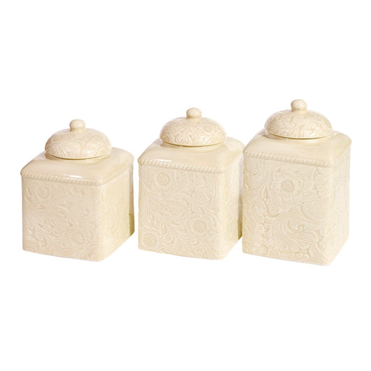 Savannah - Canister Set (Set of 3) - Cream