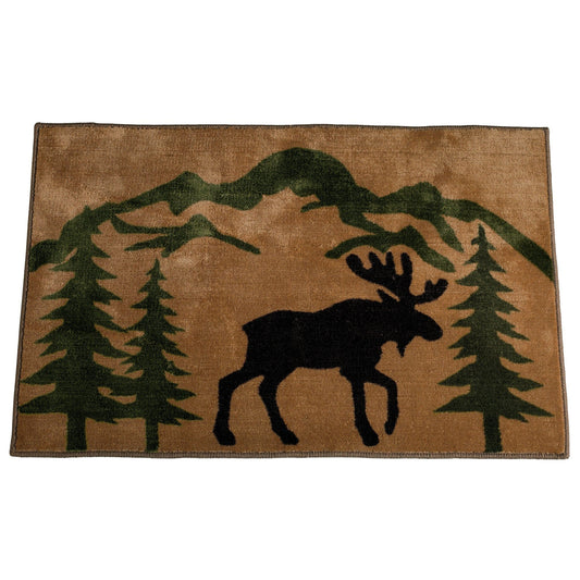 Moose - Print Rug - Brown / Black