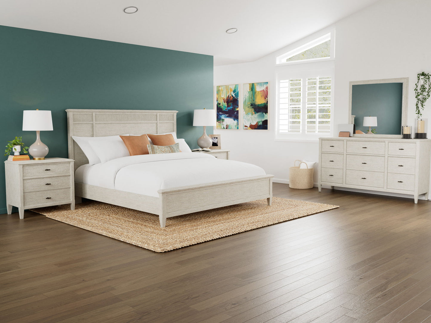 Carmella - Nine Drawer Dresser - Pebble Oak
