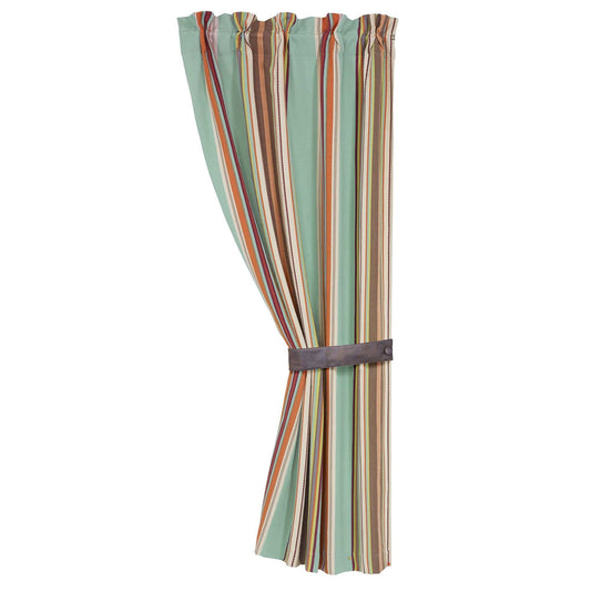 Serape - Curtain - Turquoise / Brown