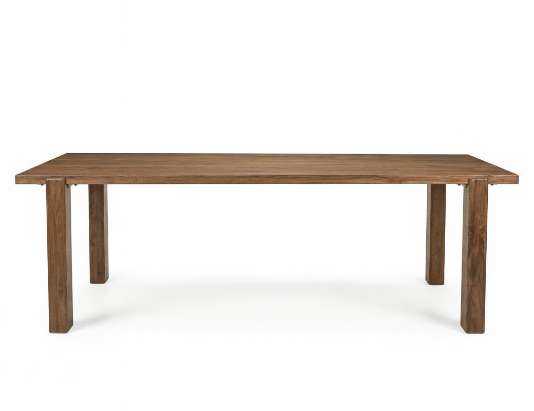 Silver - Rectangular Dining Table - Brown