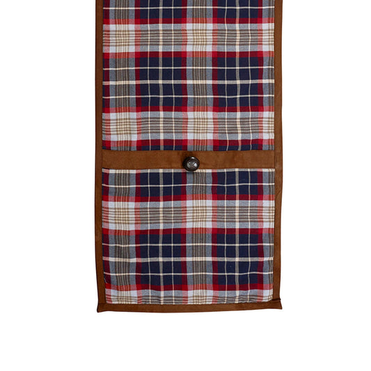 South Haven - Plaid Suede Runner - Blue / Red
