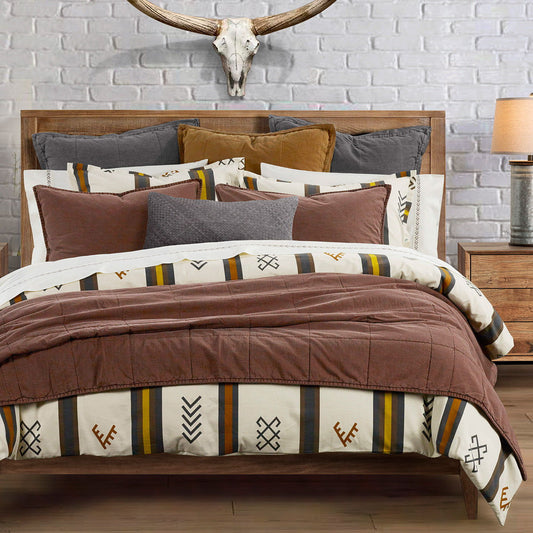 Toluca Canvas - Queen Duvet Cover Set (Set of 3) - Multi Color