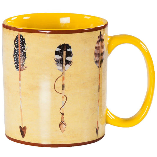 Arrow - Large Arrow Design Mug Set (Set of 4) - Yellow