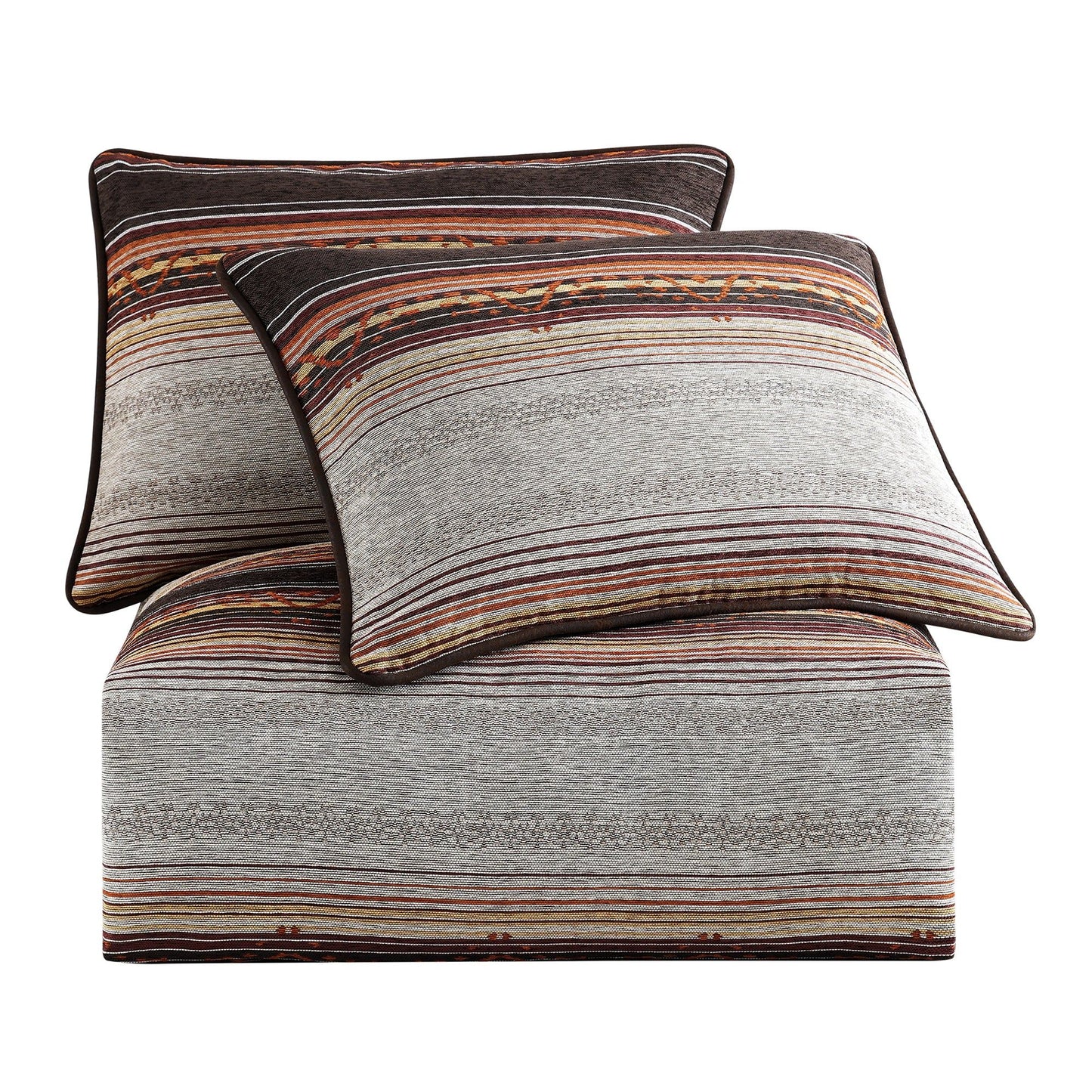 Estes - Twin Chenille Comforter Set (Set of 2) - Copper