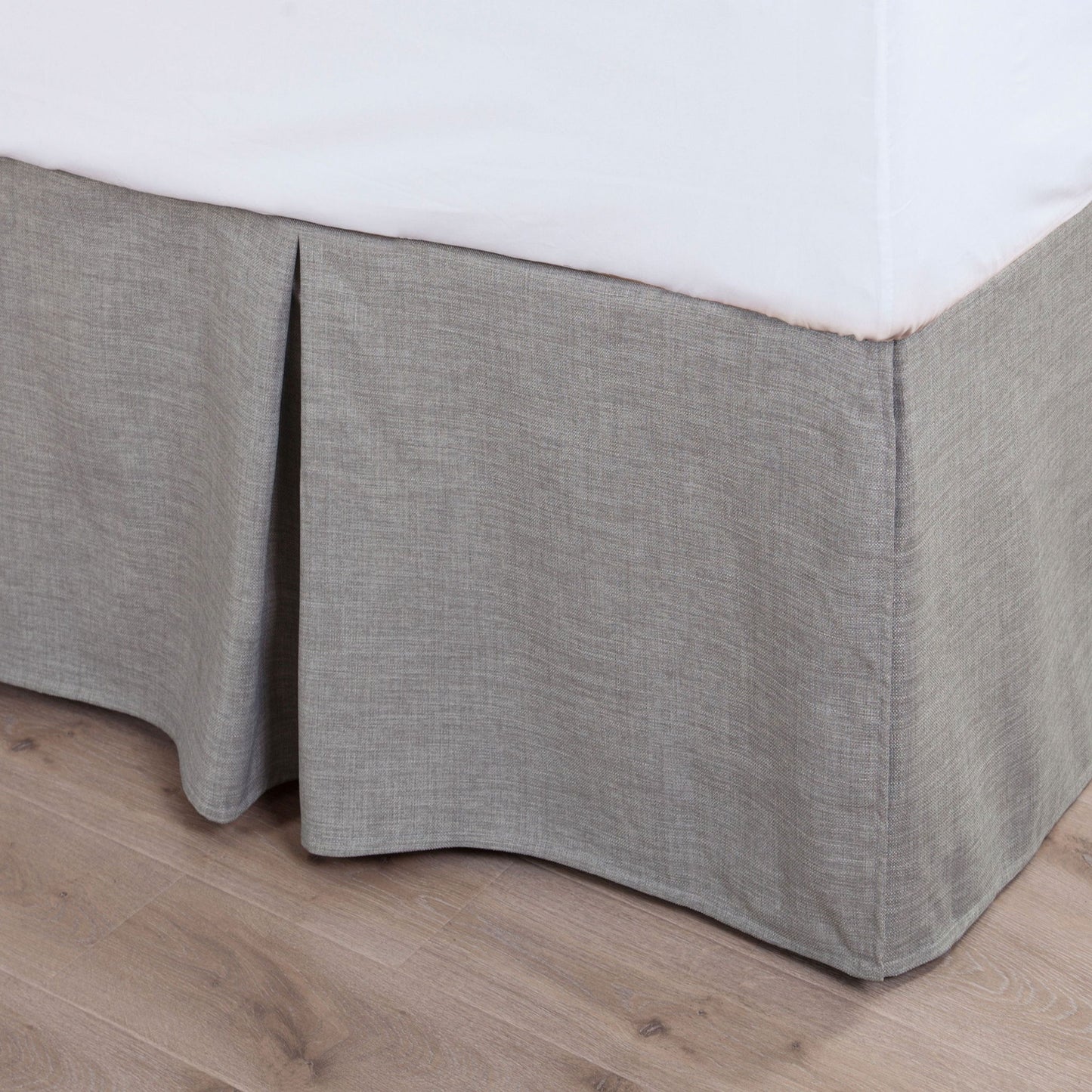 Carmen Kilim - Twin Faux Linen Bed Skirt - Solid Taupe