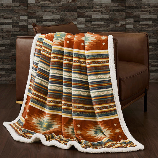 Campfire - Del Sol Campfire Sherpa Throw - Multi Color