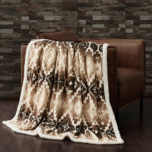 Campfire - Chalet Aztec Campfire Sherpa Throw - Multi Color