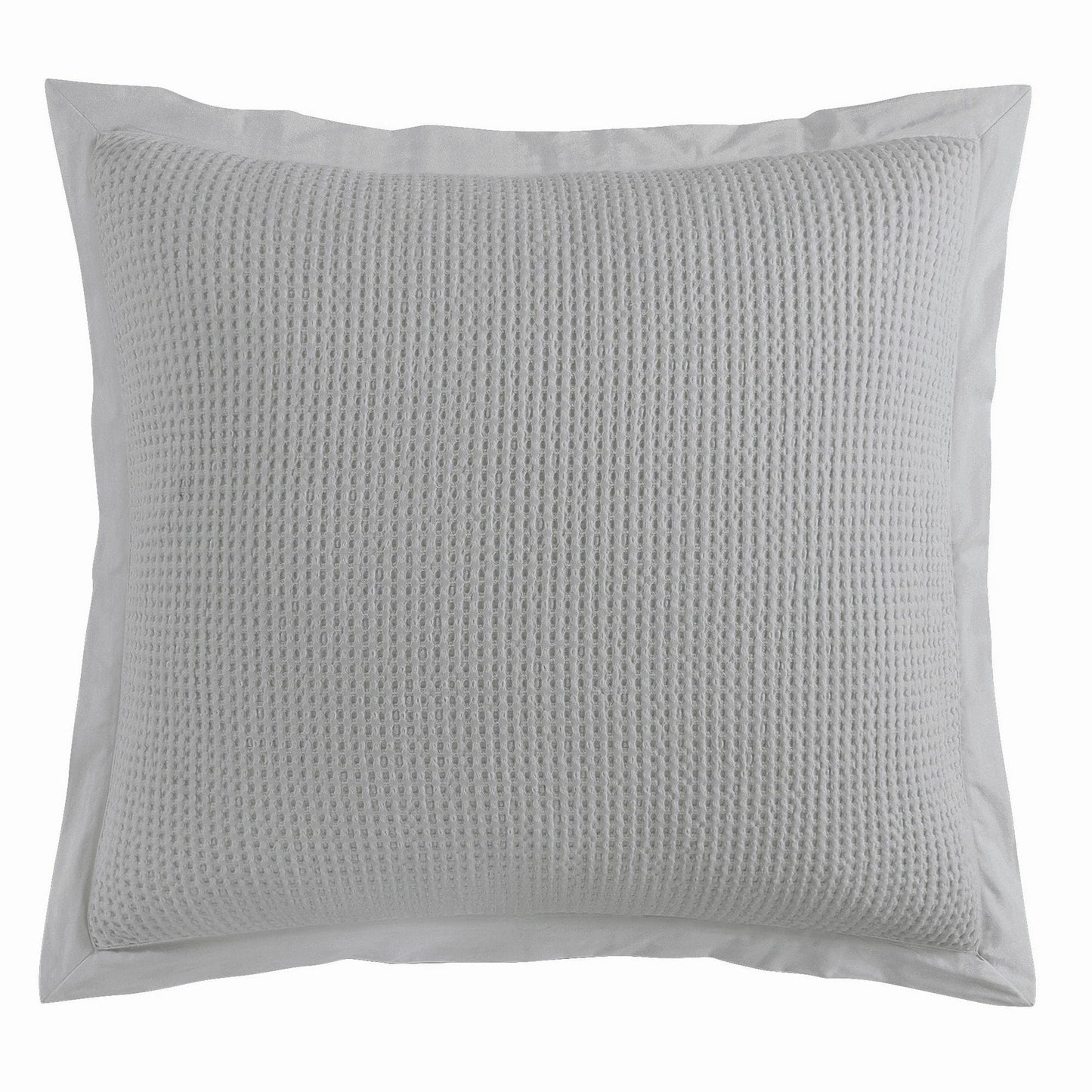 Stonewashed Cotton Waffle Weave - Euro Sham - Gray