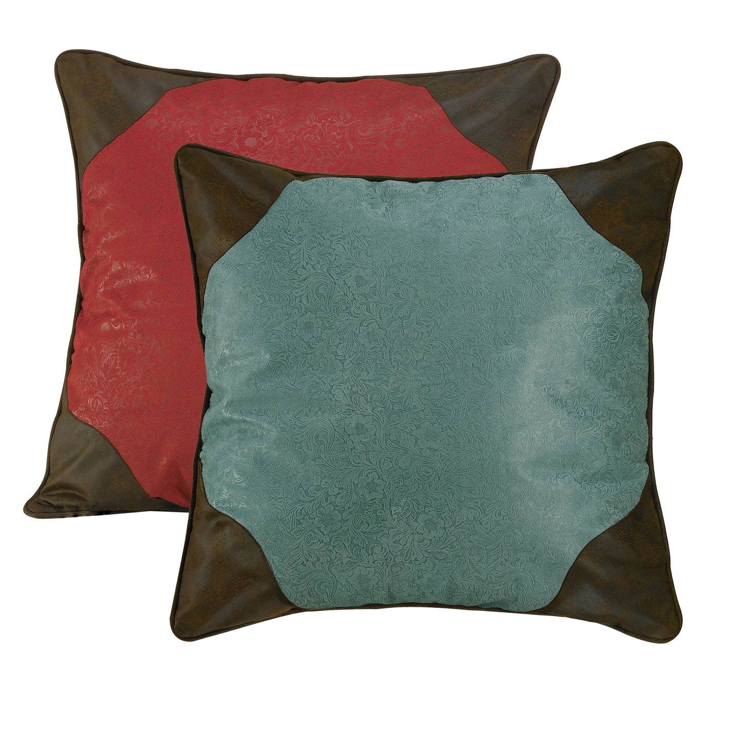 Cheyenne - Reversible Euro Sham - Red / Turquoise