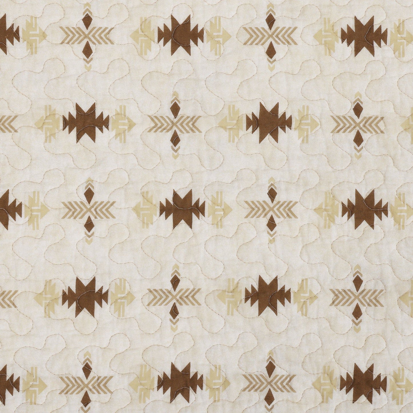 Dakota - Full/Queen Reversible Quilt Set With 2 Standard Shams (Set of 3) - Tan