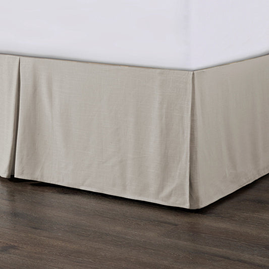 Hera - Queen Washed Linen Tailored Bed Skirt - Light Tan