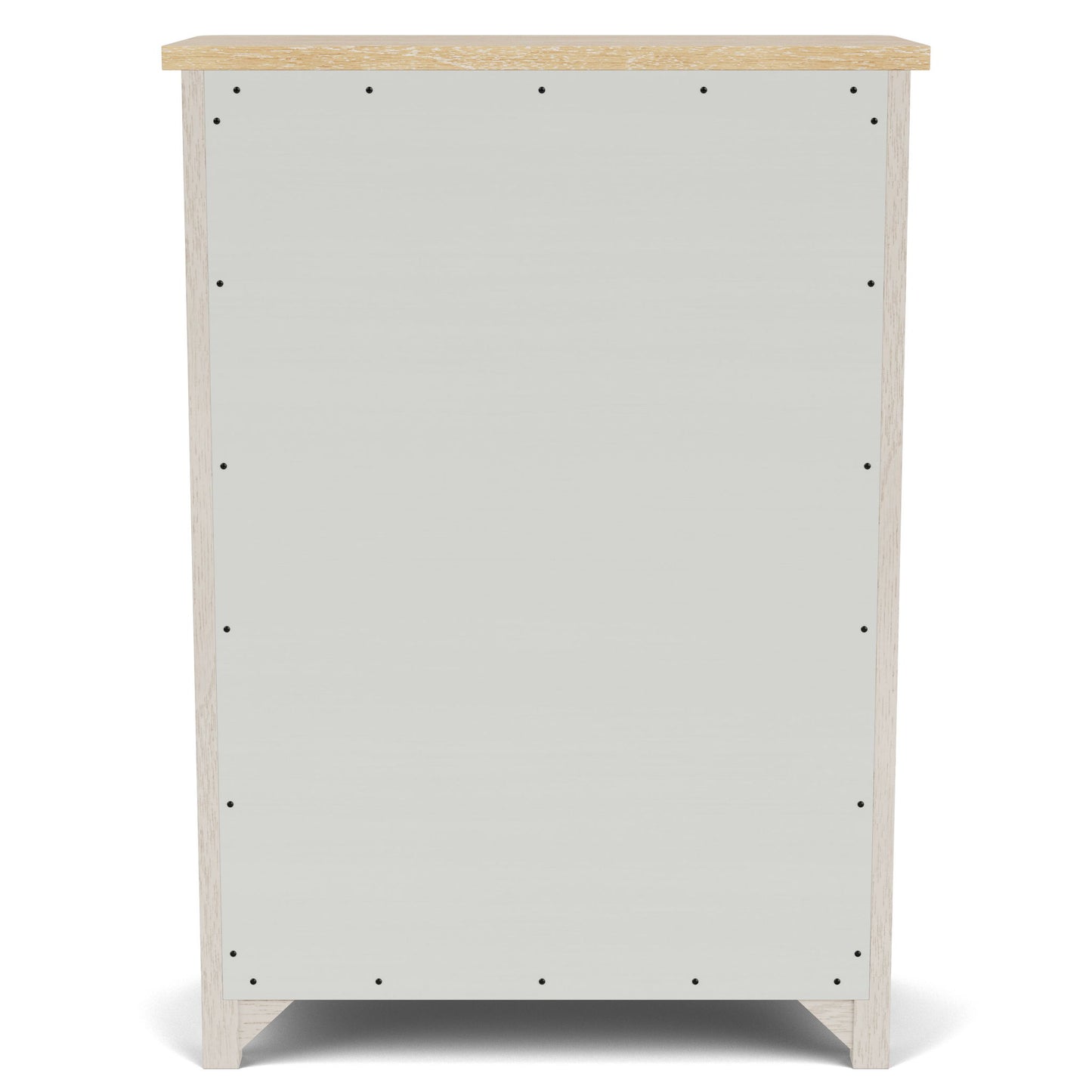Glenndale - Five Drawer Chest - Aged White / Wheat