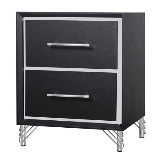 Ava - 2 Drawer Nightstand - Ebony