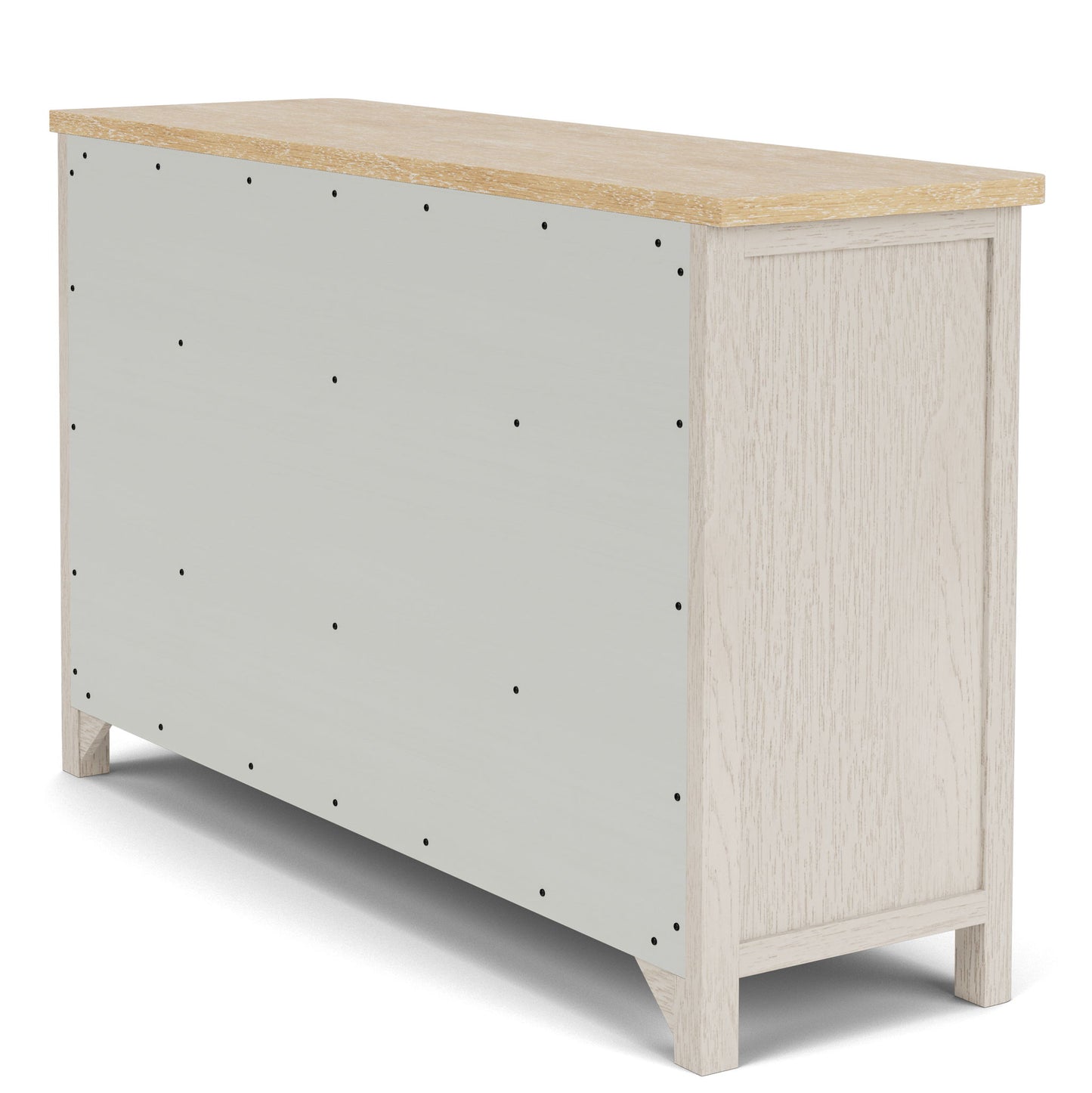 Glenndale - Six Drawer Dresser - Aged White / Wheat