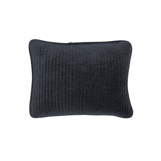 Stonewashed Cotton Velvet - Boudoir Pillow - Navy