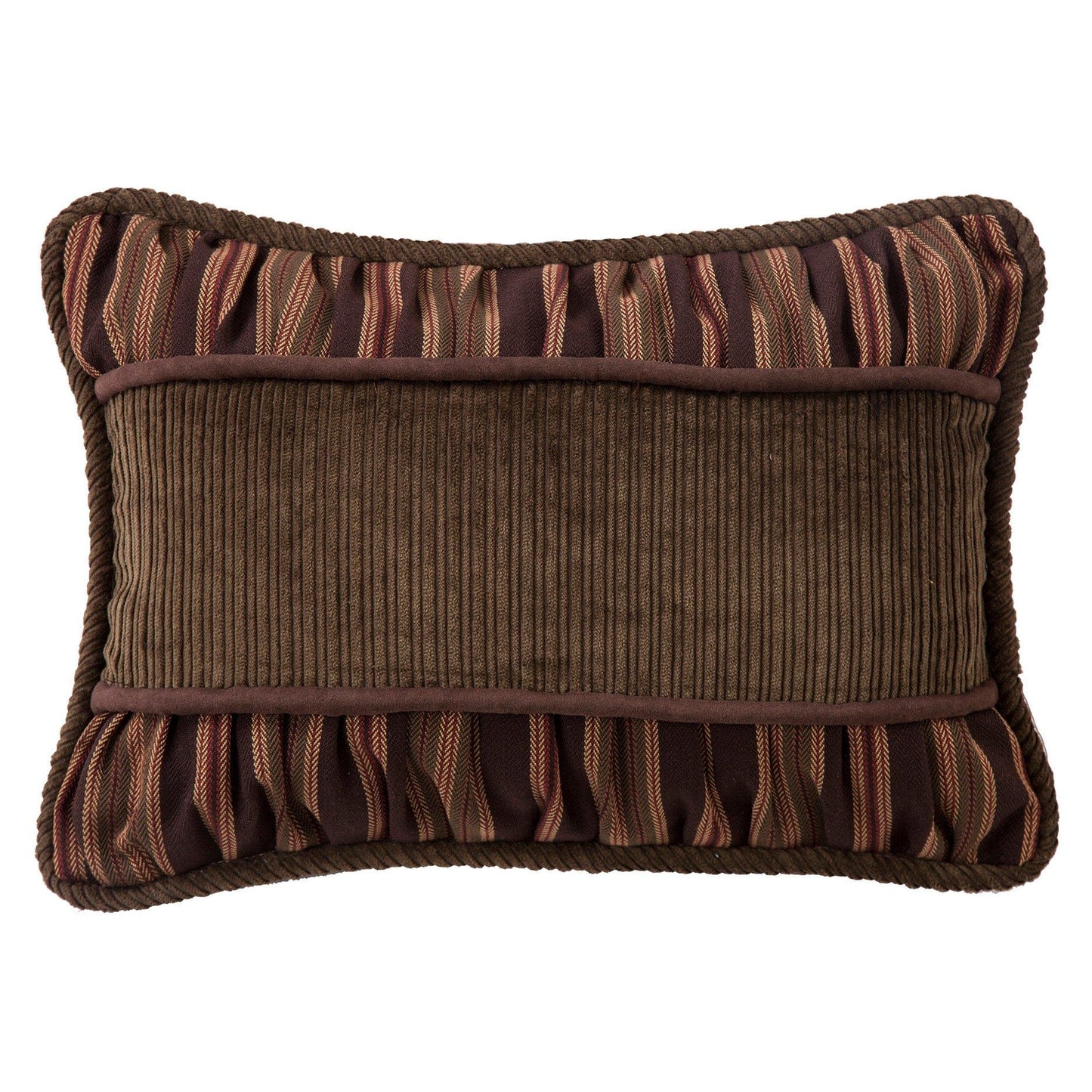 Forest Pine - Pinecone Corduroy Rouching Detailed Pillow - Brown
