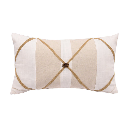 Linen - Buttoned Pillow - Multi
