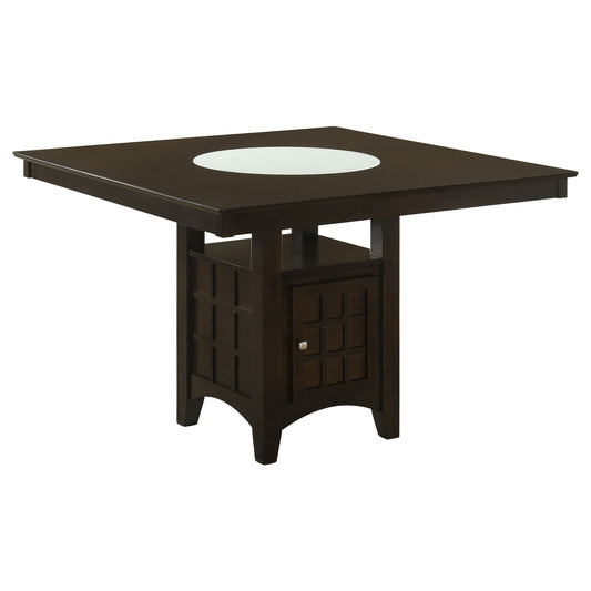 Gabriel Square Counter Height Dining Table with Storage Cappuccino