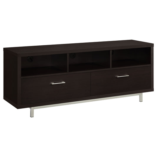 Casey 2-drawer Engineered Wood 60-inch TV Stand Cappuccino