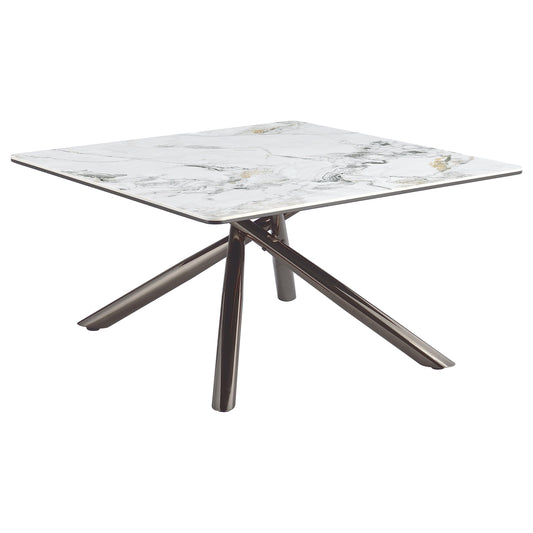 Carvell Square Sintered Stone Top Coffee Table Mirage White