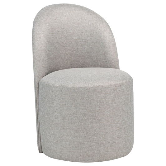 Aubrey Upholstered Barrel Dining Side Chair Beige (Set of 2)