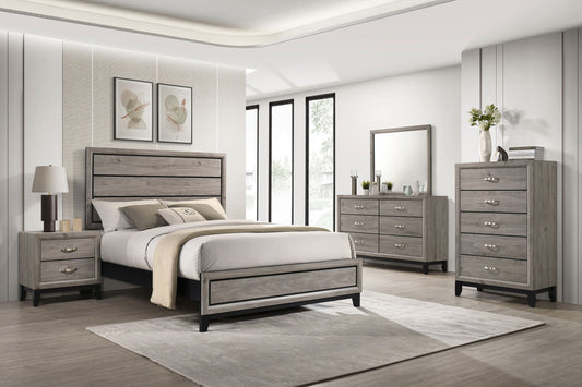 Valen Five-piece Full Bedroom Set Light Taupe
