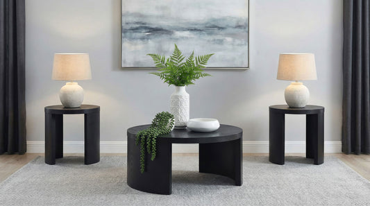 Sweeney 3-piece Coffee and End Occasional Table Set Black