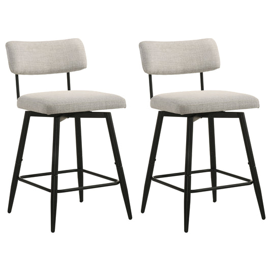 Levine Fabric Upholstered Swivel Counter Chair Shell (Set of 2)