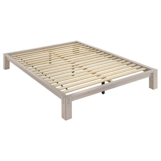 Gislen Queen Easy Assembly Wood Platform Bed White