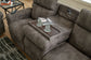 Tranquility - Power Headrest Power Lay Flat Reclining Sofa With DDT / CR3 Heat / Massage / Lumbar - Pewter