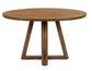 Silver - Round Dining Table - Brown