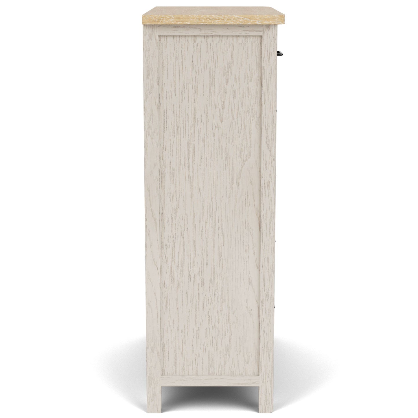 Glenndale - Five Drawer Chest - Aged White / Wheat