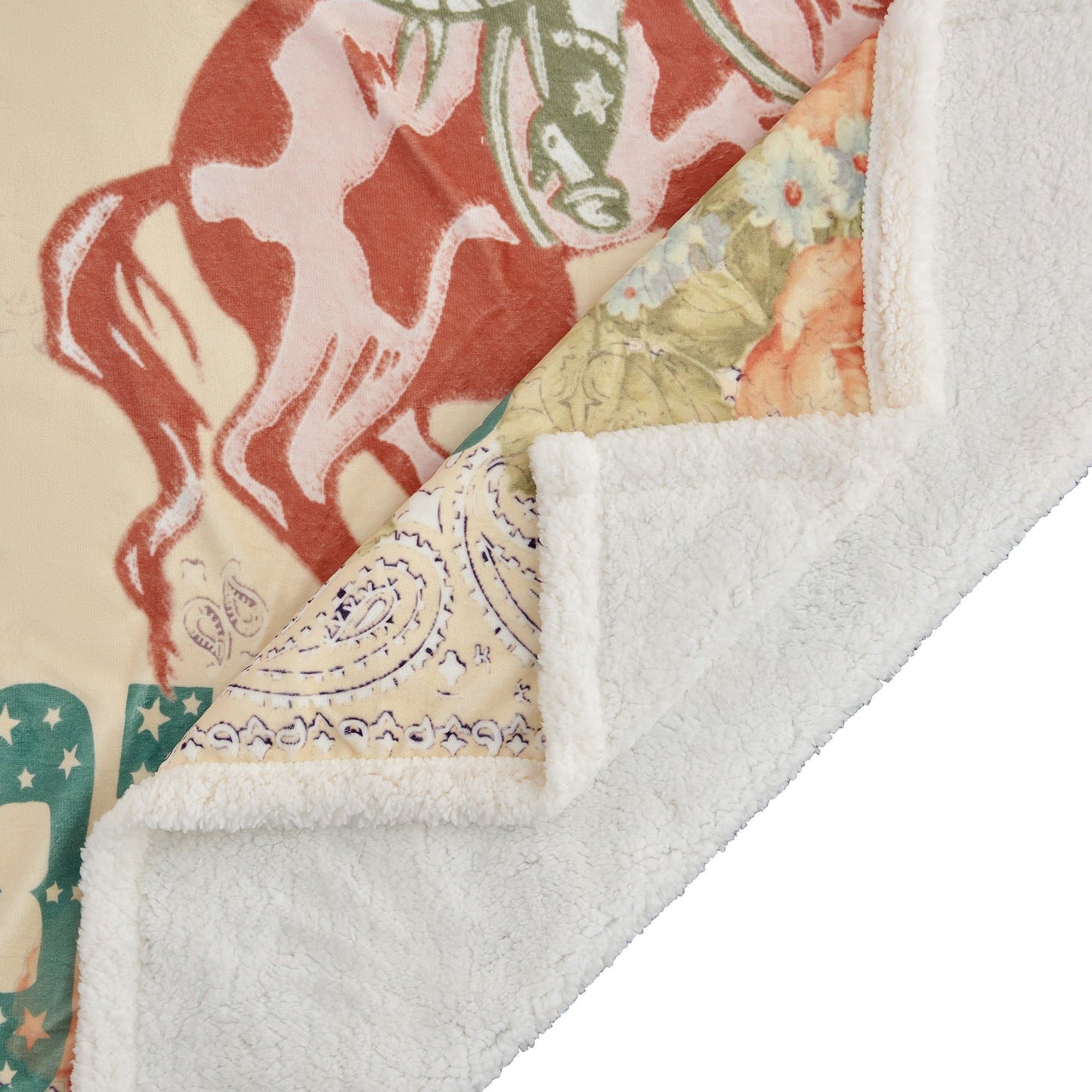 Campfire - Long Live Cowgirls Campfire Sherpa Throw - Multi Color