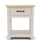 Glenndale - One Drawer Nightstand - Aged White / Wheat