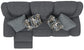 Trifecta - Sofa With 3 Recliners and Drop Down Table