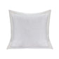 Luna - Single Flanged Washed Linen Pillow - White