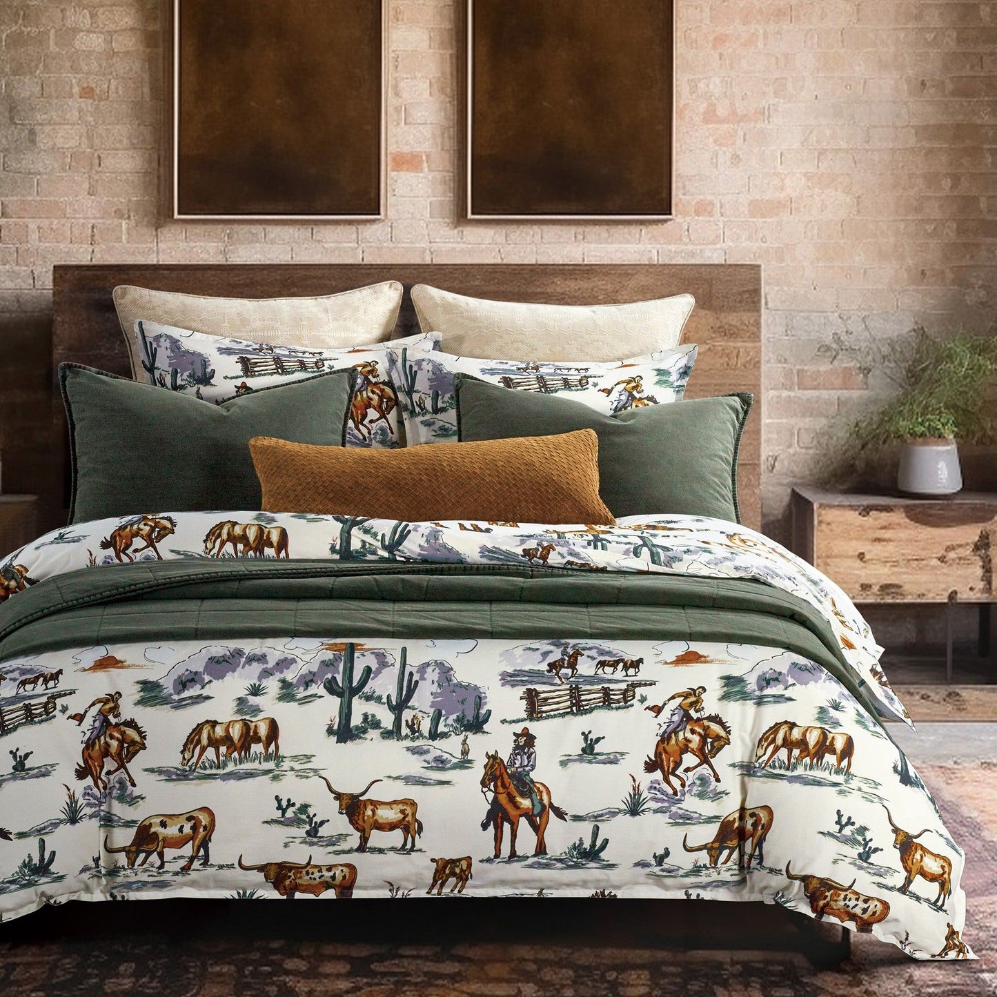 Ranch Life - Queen Reversible Duvet Cover Set (Set of 3) - Duffle Bag