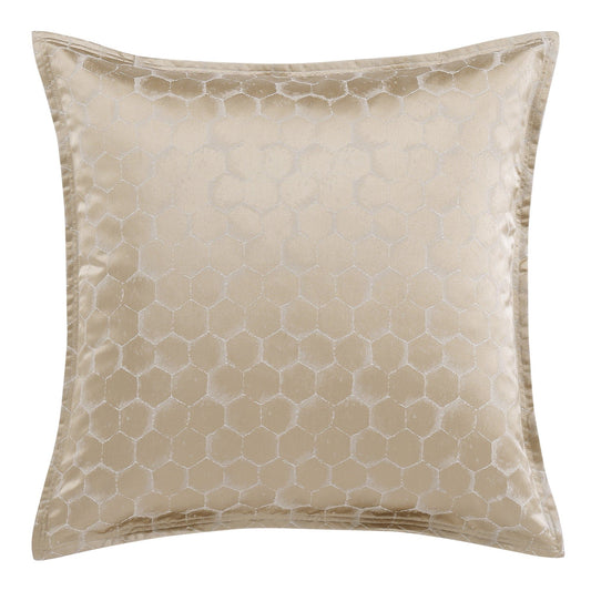 Honeycomb - Jacquard Euro Sham - Light Gold