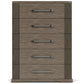 Sariel - 5 Drawer Chest - Dark Brown