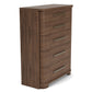 Delia - 5 Drawer Chest - Nouveau Walnut