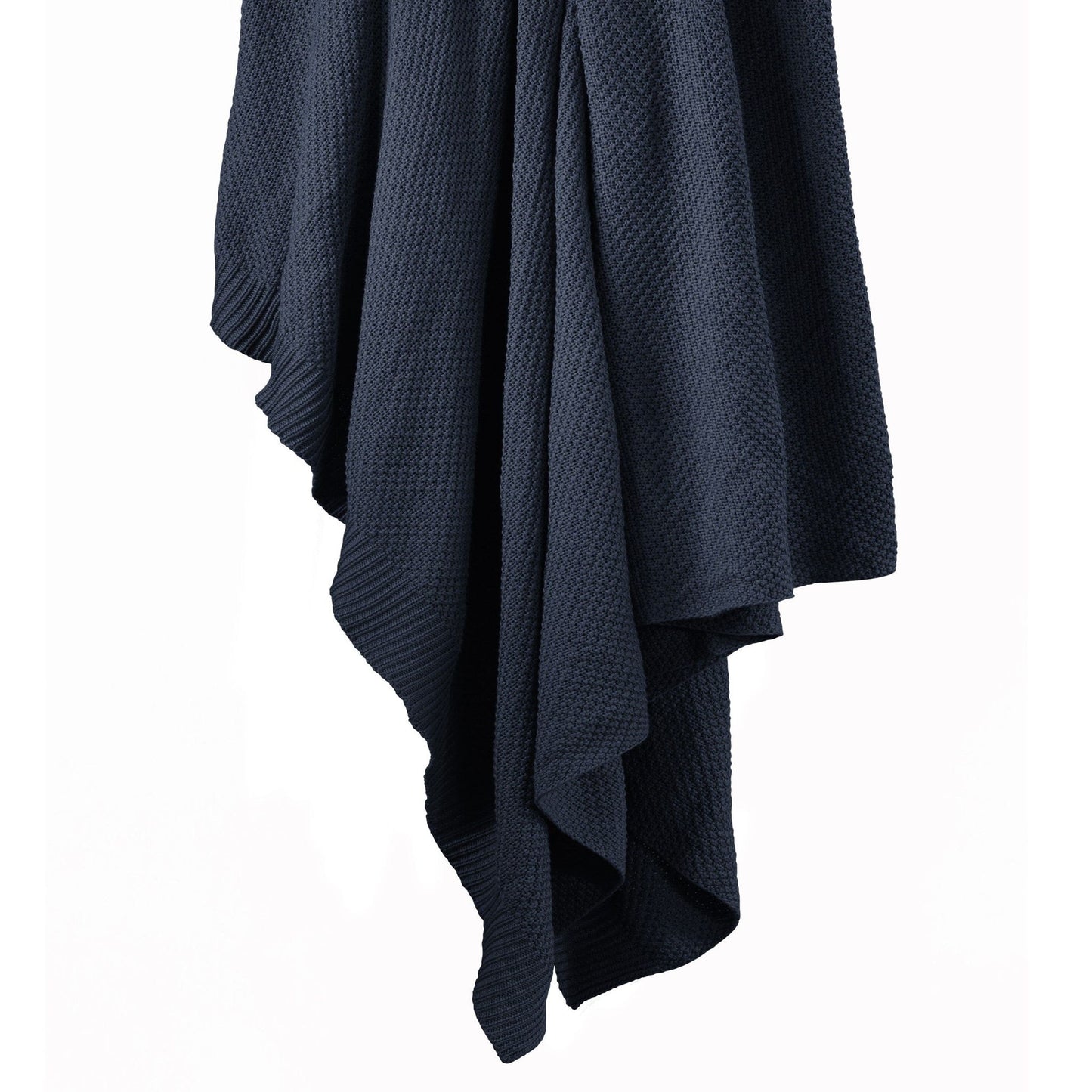 Cotton Knit - Full/Queen Blanket - Navy